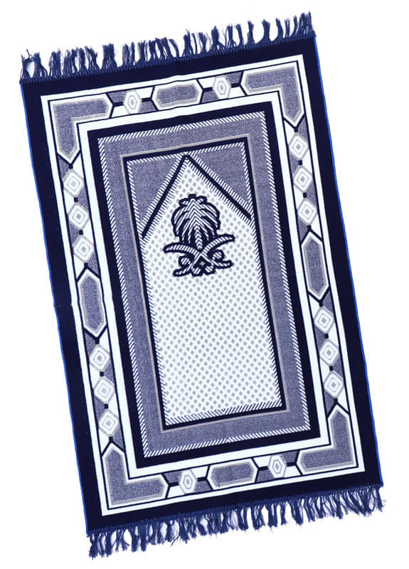     			ADIRNY Blue Single Regular Velvet Prayer Mat ( 110 X 70 cm )