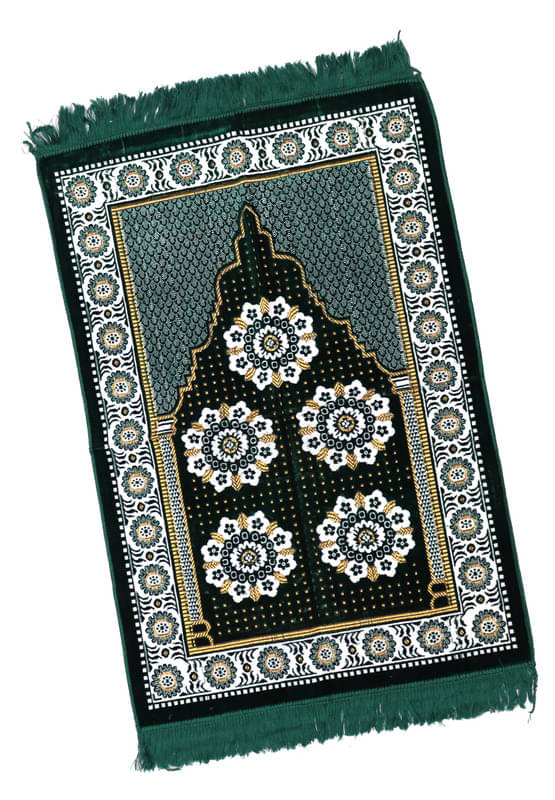 ADIRNY Green Single Regular Velvet Prayer Mat ( 110 X 70 cm )     			ADIRNY Green Single Regular Velvet Prayer Mat ( 110 X 70 cm )