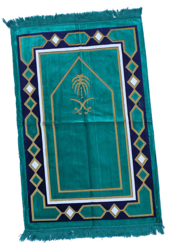     			ADIRNY Green Single Regular Velvet Prayer Mat ( 110 X 70 cm )