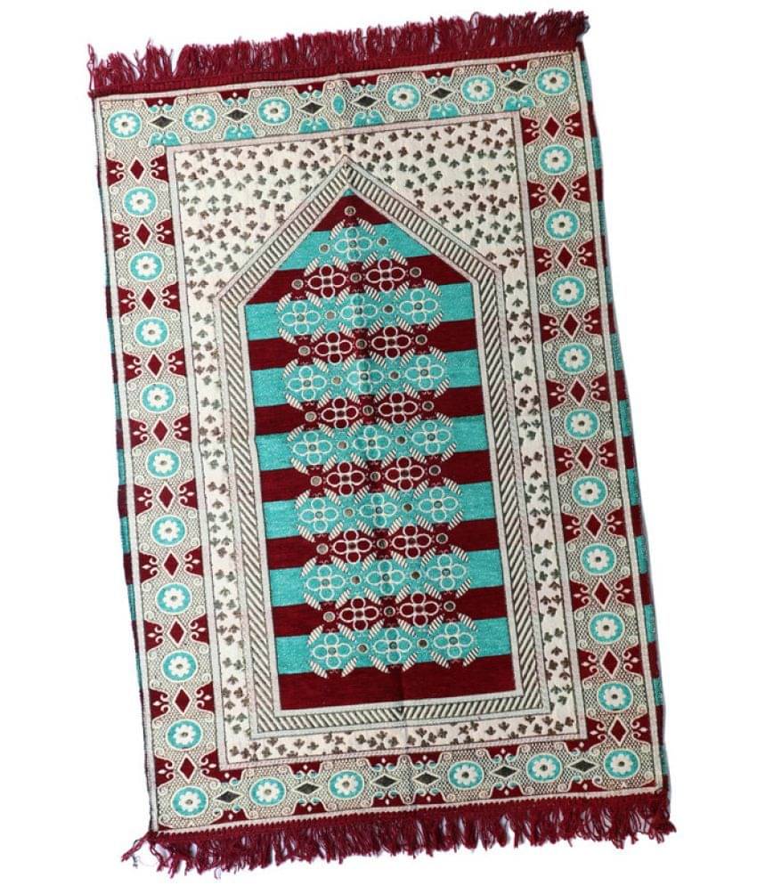 ADIRNY Maroon Single Regular Cotton Prayer Mat ( 110 X 70 cm ) ADIRNY Maroon Single Regular Cotton Prayer Mat ( 110 X 70 cm )