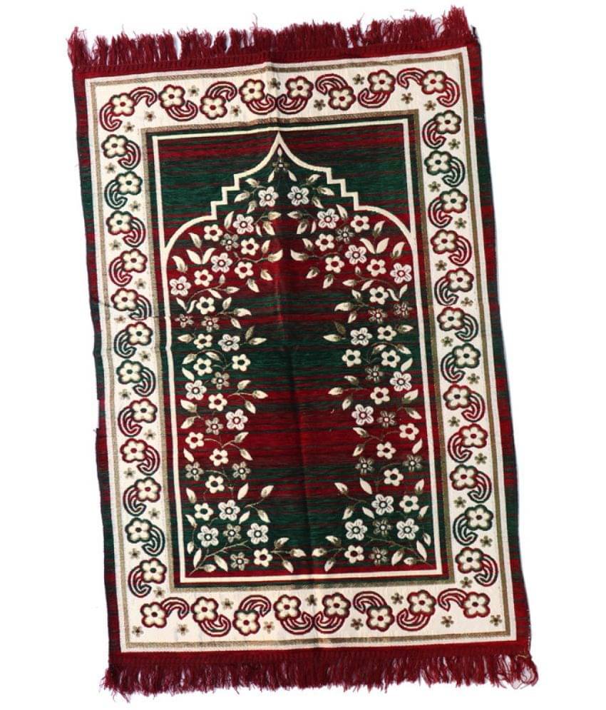     			ADIRNY Maroon Single Regular Cotton Prayer Mat ( 110 X 70 cm )