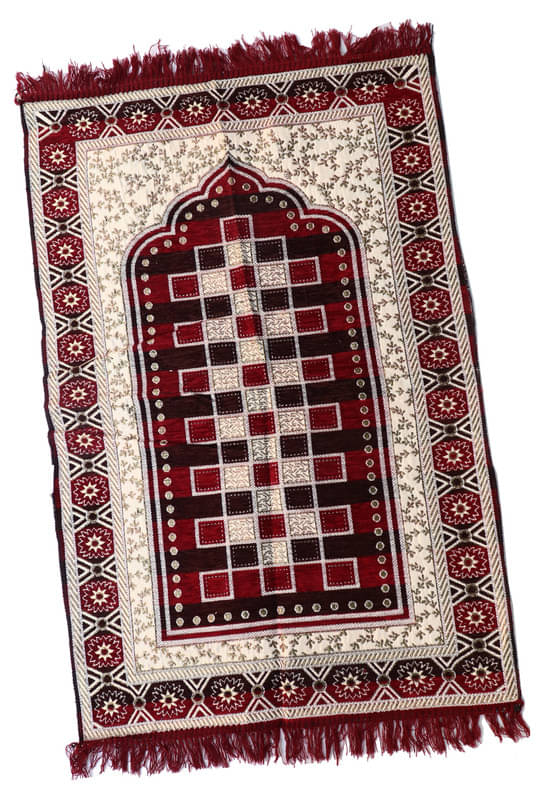 ADIRNY Maroon Single Regular Cotton Prayer Mat ( 110 X 70 cm ) ADIRNY Maroon Single Regular Cotton Prayer Mat ( 110 X 70 cm )