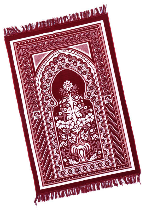 ADIRNY Maroon Single Regular Velvet Prayer Mat ( 110 X 70 cm )     			ADIRNY Maroon Single Regular Velvet Prayer Mat ( 110 X 70 cm )