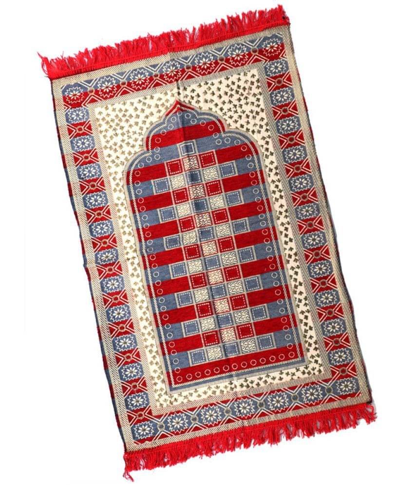     			ADIRNY Red Single Regular Cotton Prayer Mat ( 110 X 70 cm )