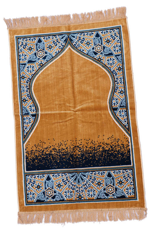     			ADIRNY Yellow Single Regular Velvet Prayer Mat ( 110 X 70 cm )