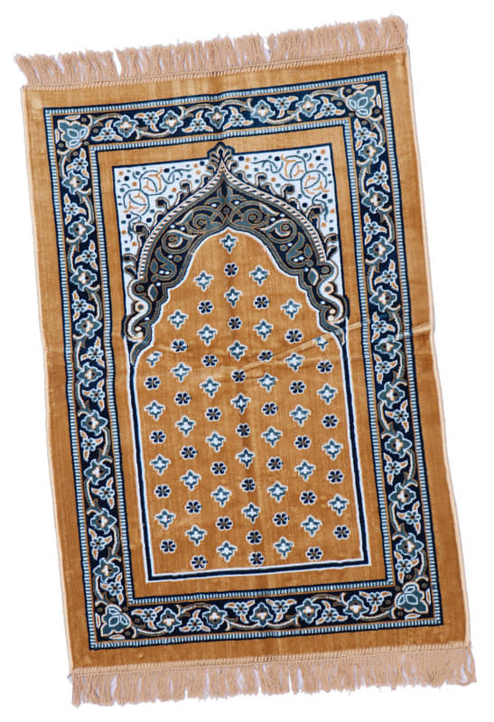 ADIRNY Yellow Single Regular Velvet Prayer Mat ( 110 X 70 cm ) ADIRNY Yellow Single Regular Velvet Prayer Mat ( 110 X 70 cm )
