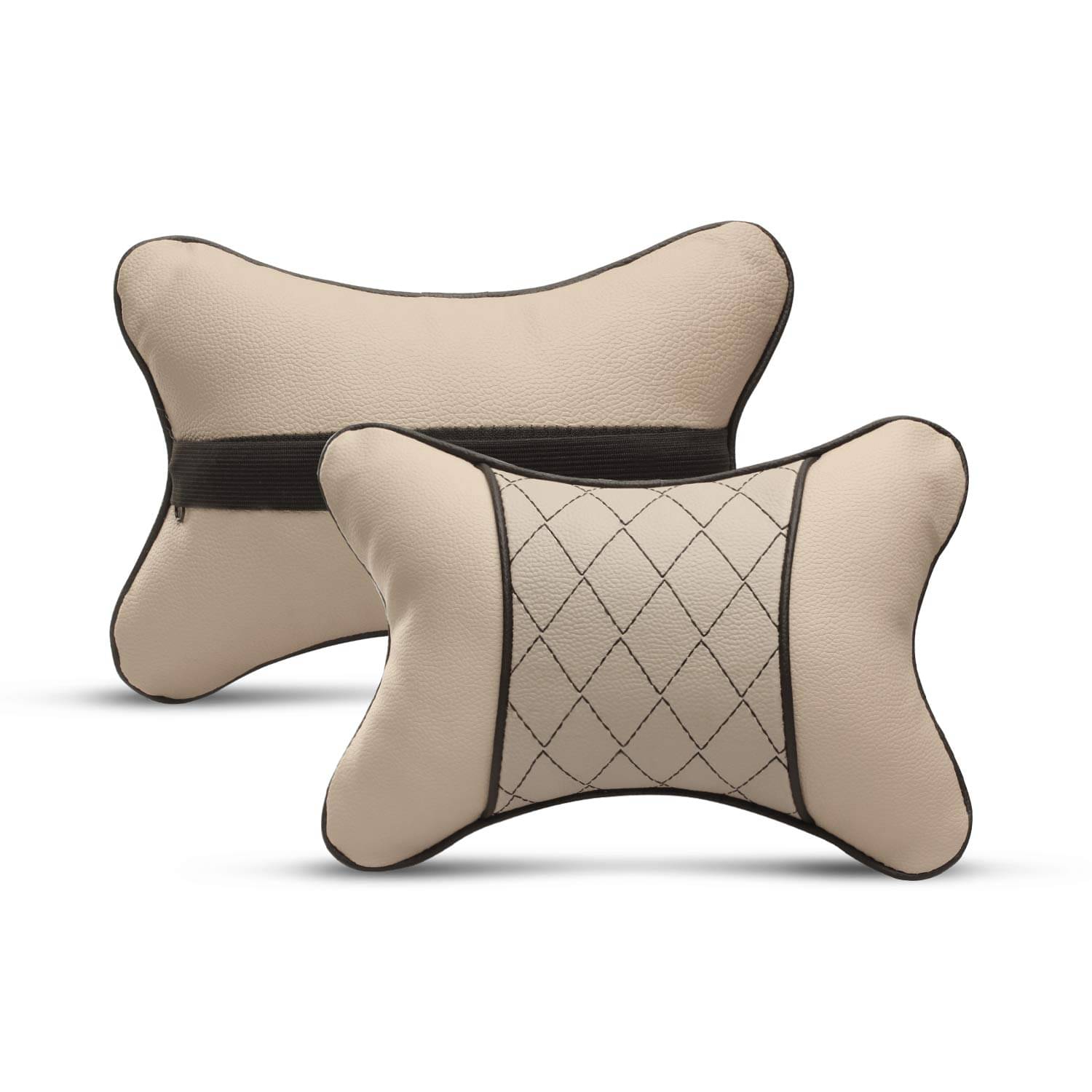Auto Hub Neck Cushions Set of 2 Beige Auto Hub Neck Cushions Set of 2 Beige