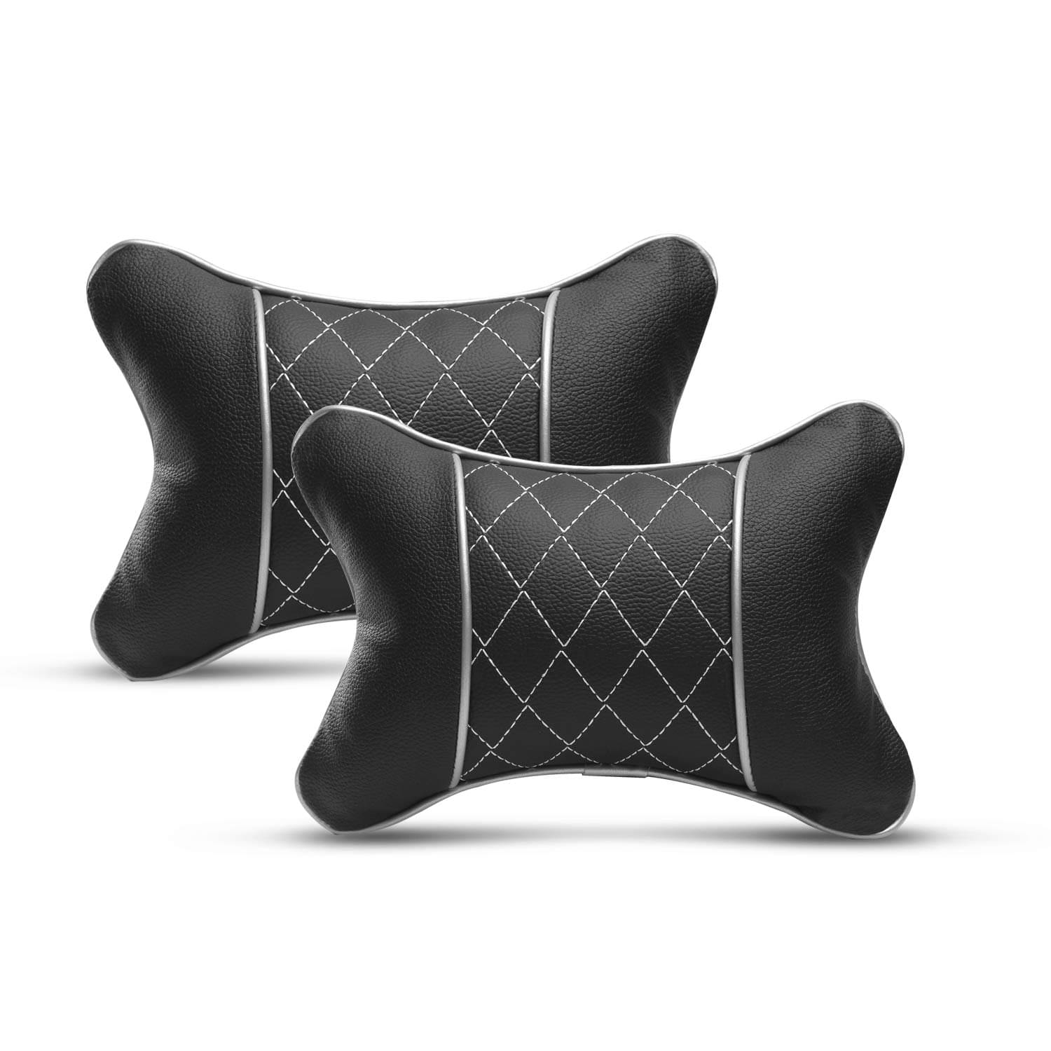 Auto Hub Neck Cushions Set of 2 Black     			Auto Hub Neck Cushions Set of 2 Black