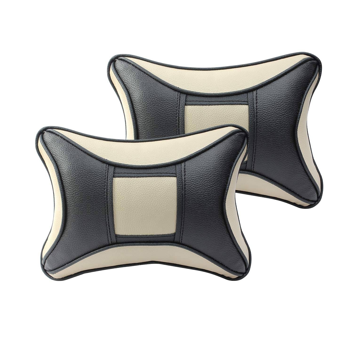    			Auto Hub Neck Cushions Set of 2 Beige