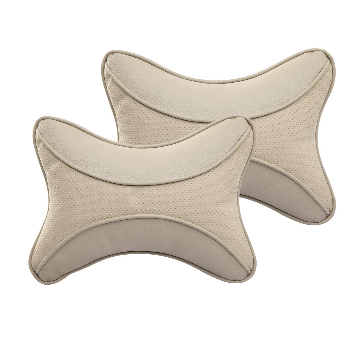     			Auto Hub Neck Cushions Set of 2 Beige