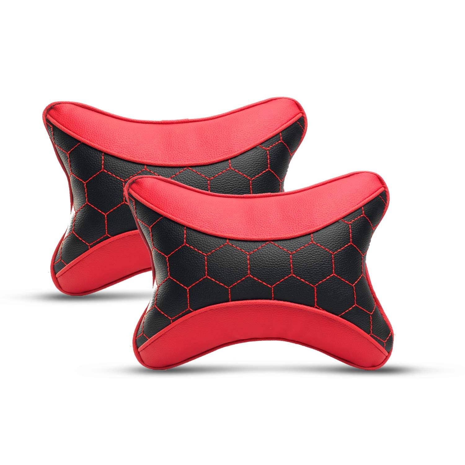 Auto Hub Neck Cushions Set of 2 Red Auto Hub Neck Cushions Set of 2 Red