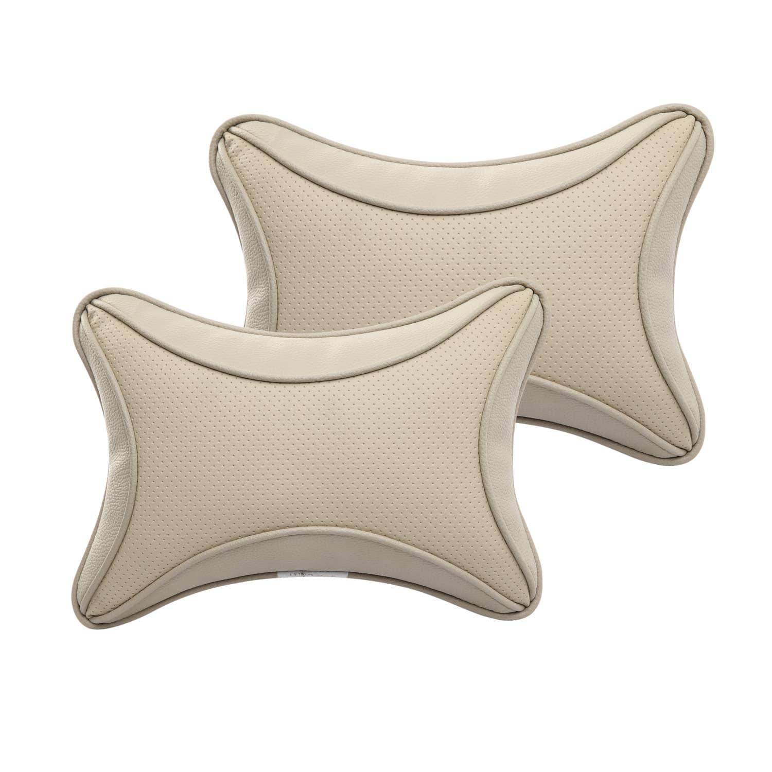 Auto Hub Neck Cushions Set of 2 Beige