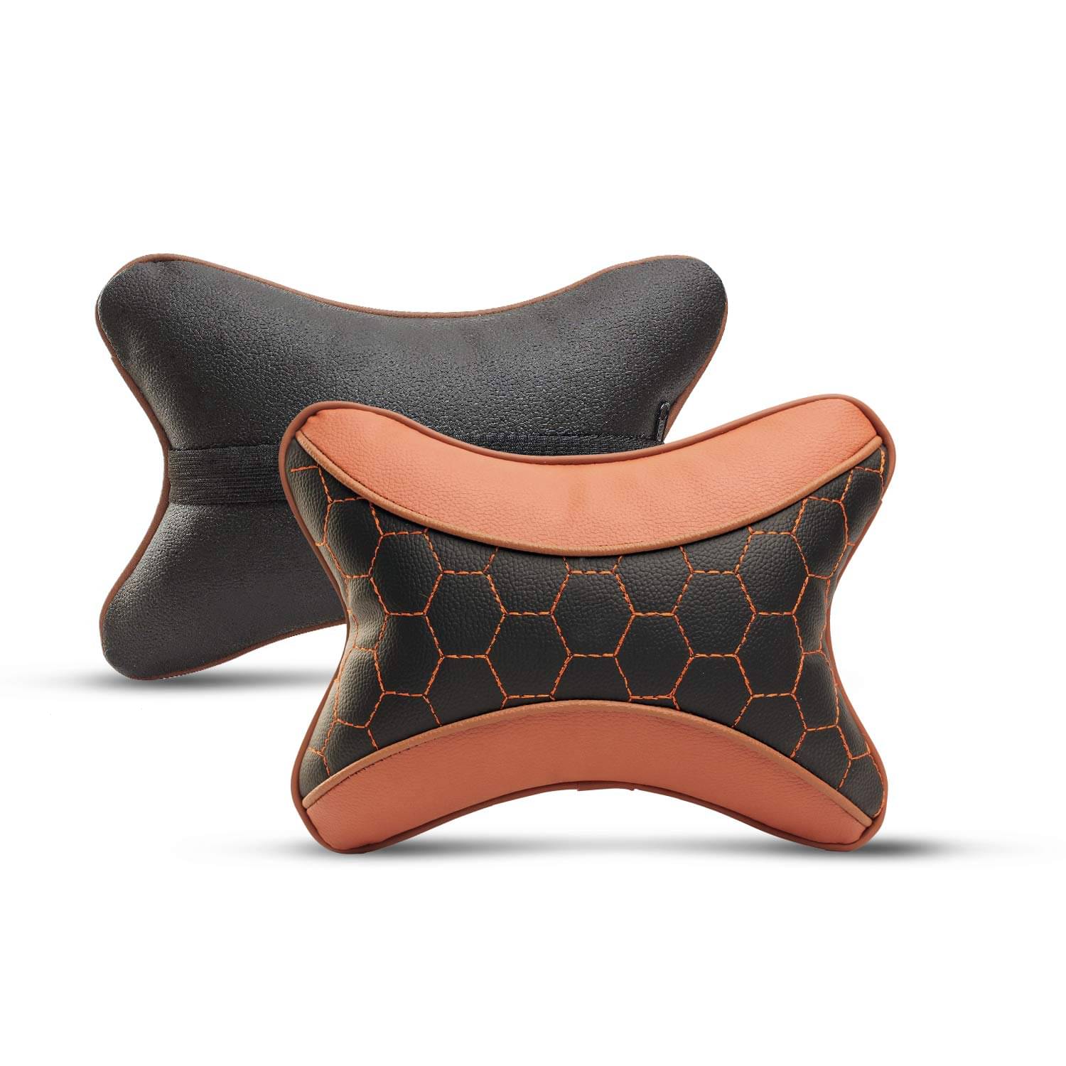     			Auto Hub Neck Cushions Set of 2 Brown
