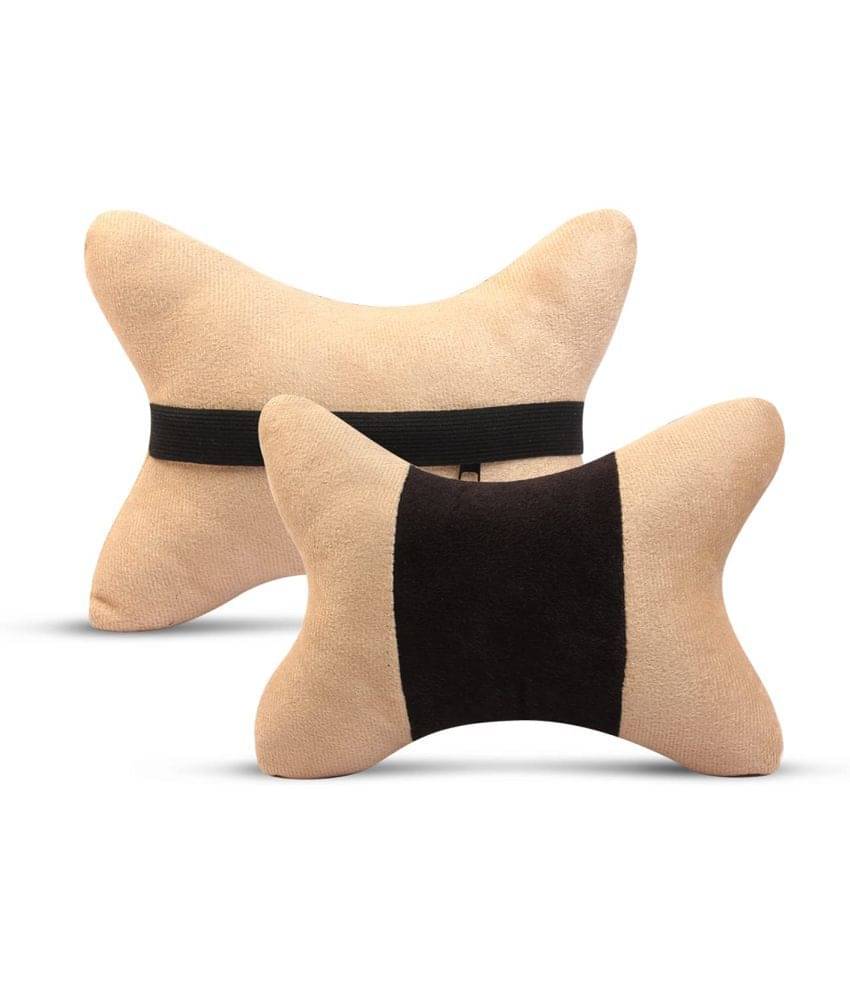     			Auto Hub Neck Cushions Set of 2 Beige