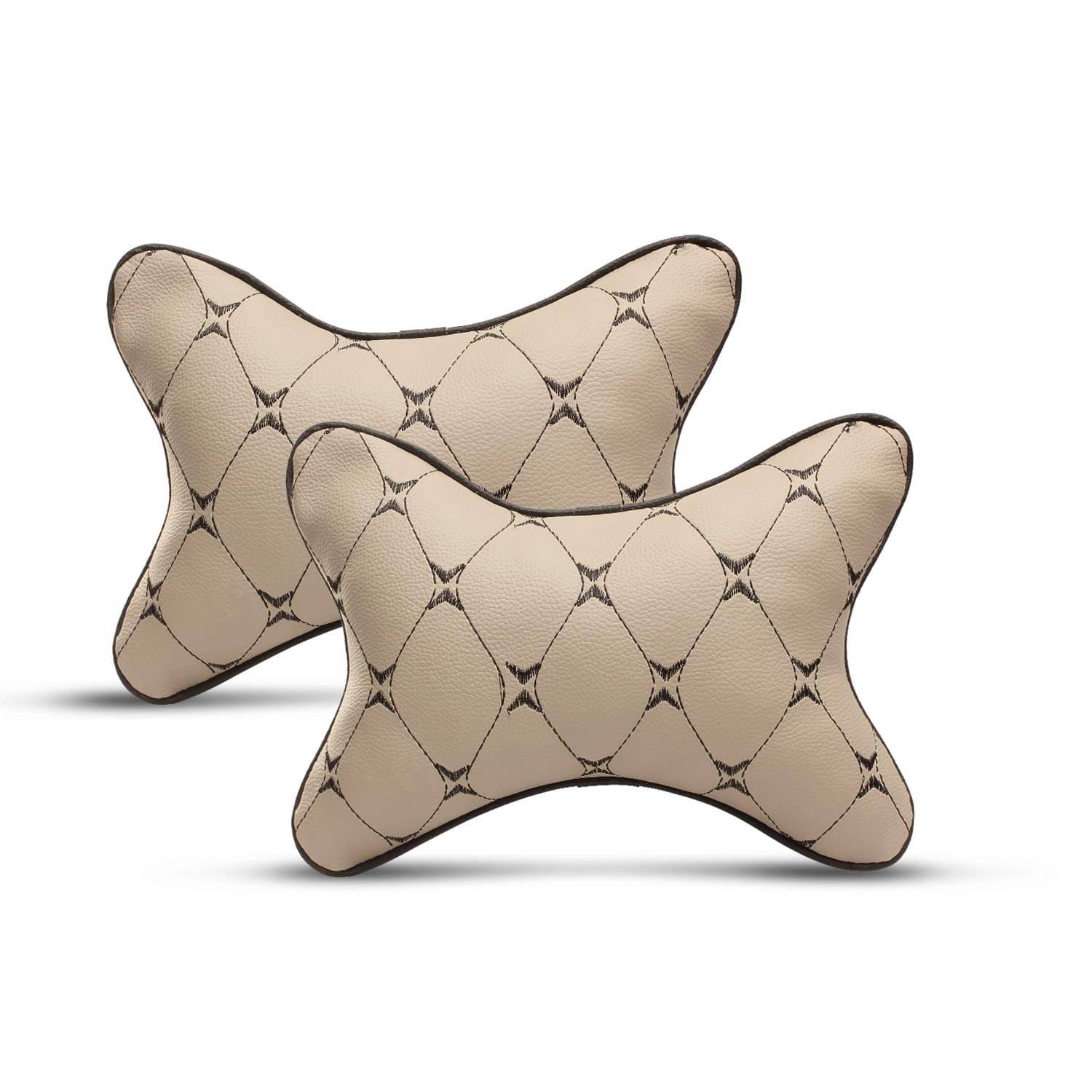 Auto Hub Neck Cushions Set of 2 Beige Auto Hub Neck Cushions Set of 2 Beige