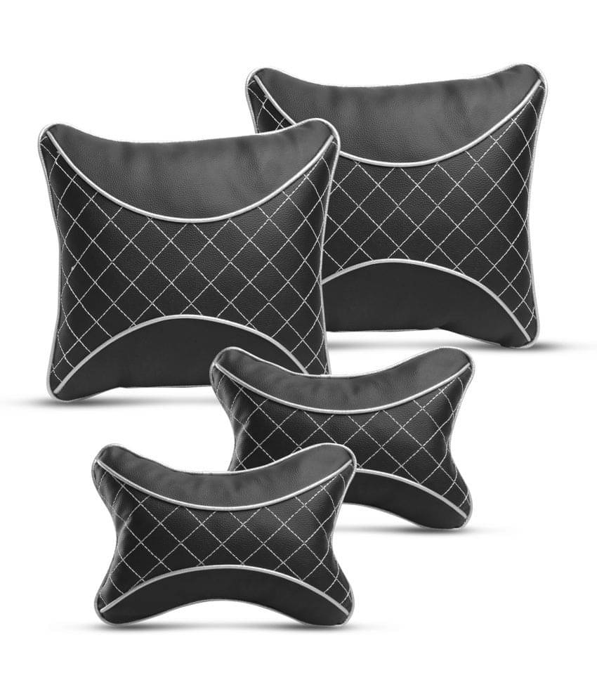 Auto Hub Neck Cushions Set of 4 Black Auto Hub Neck Cushions Set of 4 Black