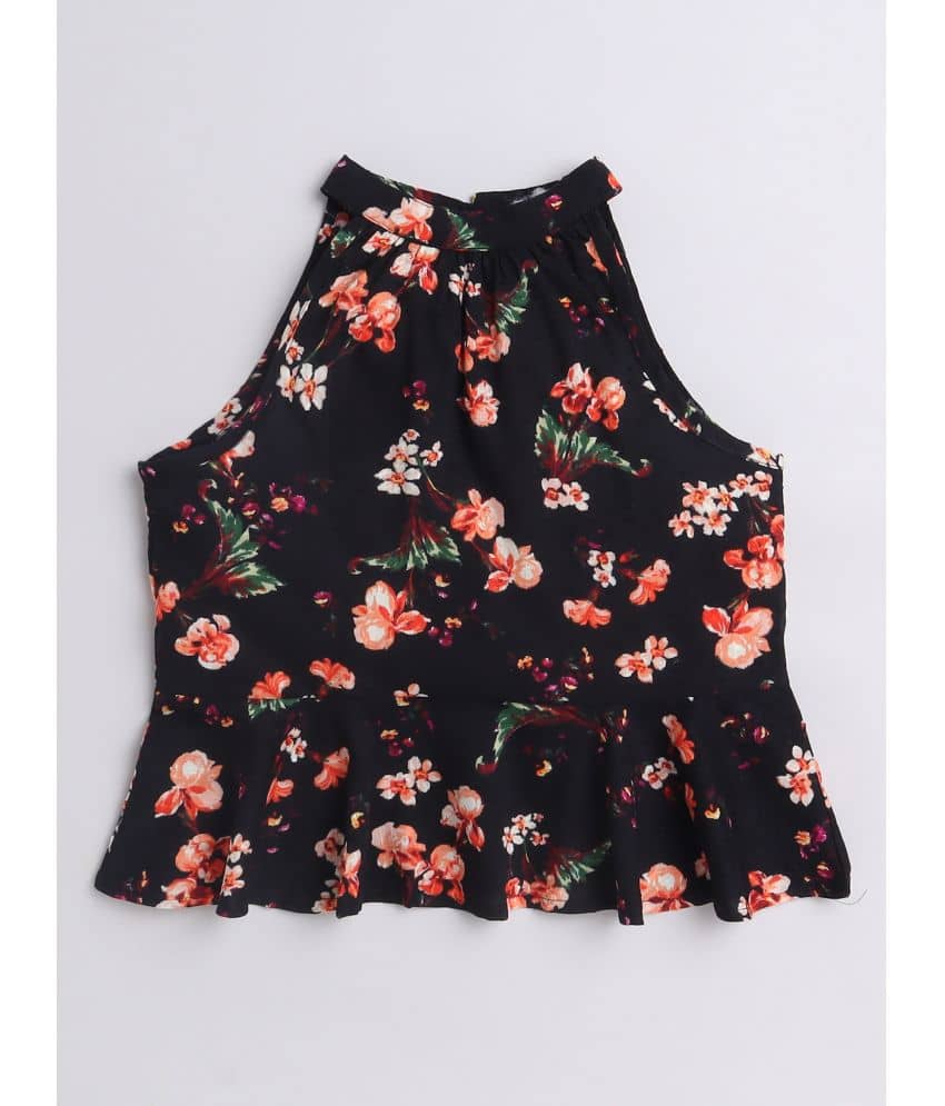 Aww Hunnie Pack of 1 Girls Cotton Top ( Black )