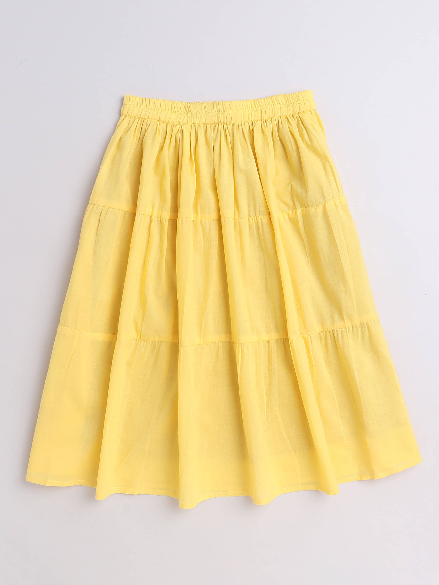     			Aww Hunnie Pack of 1 Girls Cotton A-Line Skirt ( Yellow )