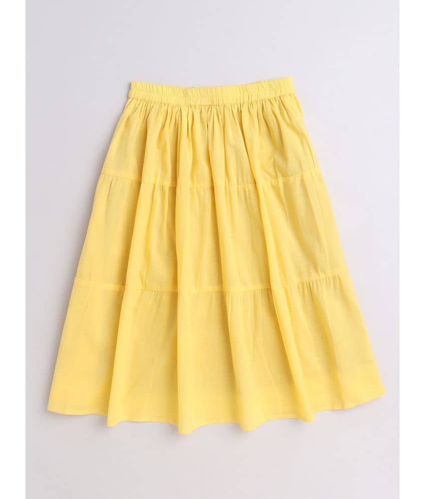 Aww Hunnie Pack of 1 Girls Cotton A-Line Skirt ( Yellow ) - Shorts | Buy online on ZillyBuy