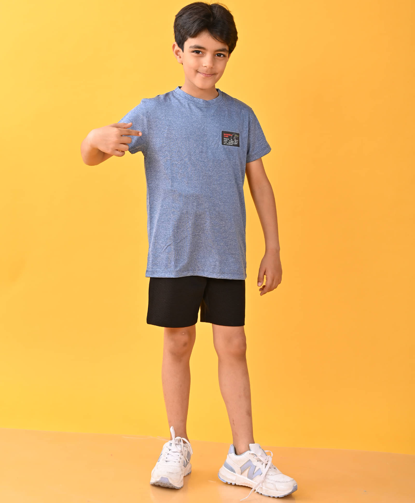    			ANTHRILO Pack of 1 Boys 100% Cotton Nightsuit Set ( Grey )