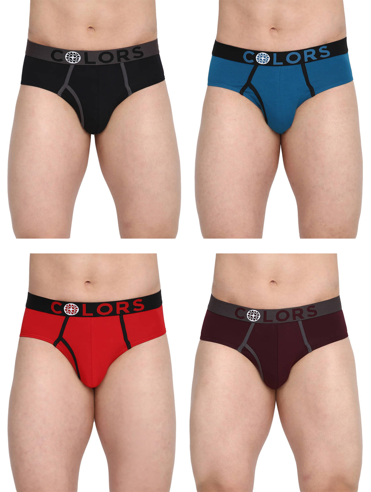    			COLORS by Rupa Frontline Multicolor Cotton Men's Briefs ( Pack of 4 )
