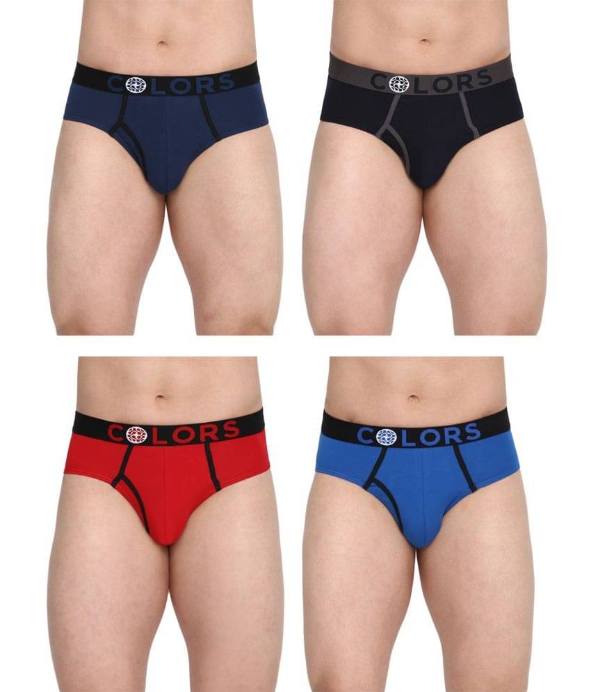     			COLORS by Rupa Frontline Multicolor Cotton Men's Briefs ( Pack of 4 )