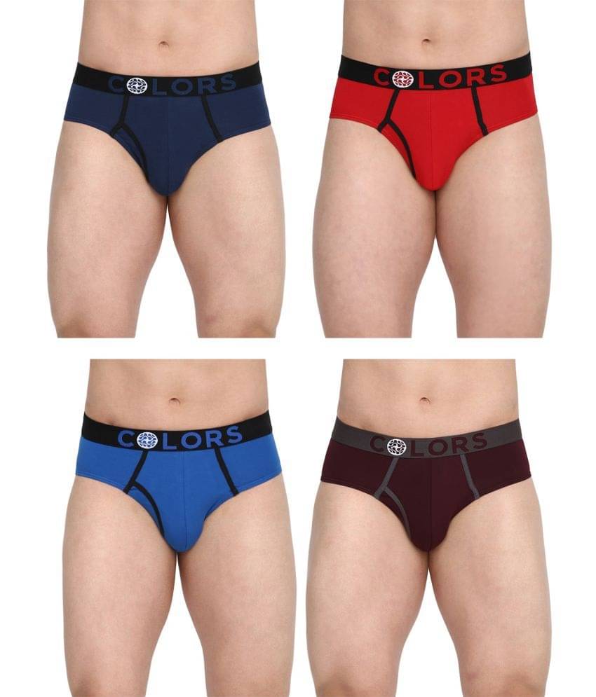     			COLORS by Rupa Frontline Multicolor Cotton Men's Briefs ( Pack of 4 )