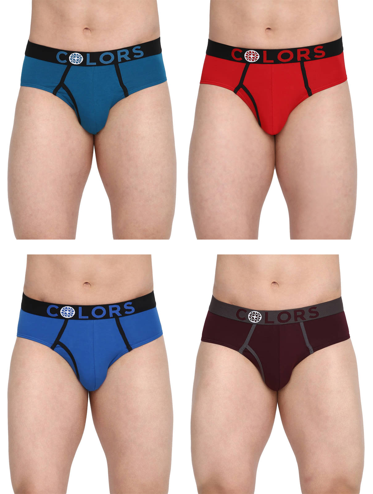     			COLORS by Rupa Frontline Multicolor Cotton Men's Briefs ( Pack of 4 )