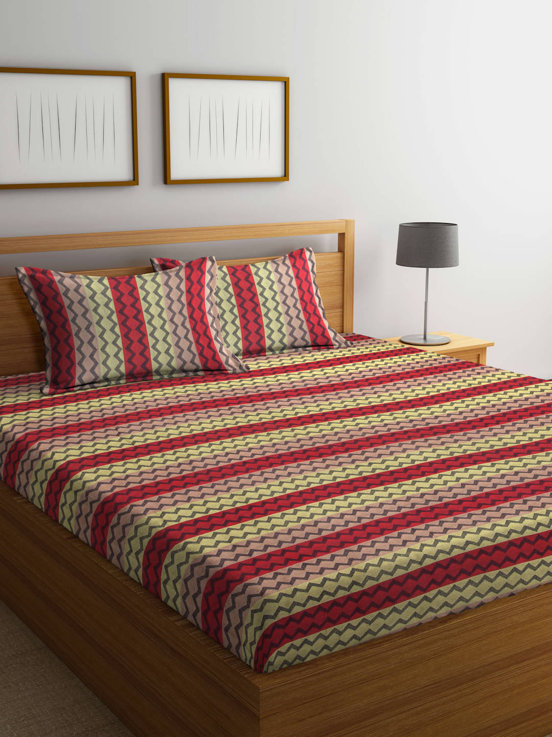 FABINALIV Cotton 1 Double Bedsheet with 2 Pillow Covers ( Multicolor ) FABINALIV Cotton 1 Double Bedsheet with 2 Pillow Covers ( Multicolor )