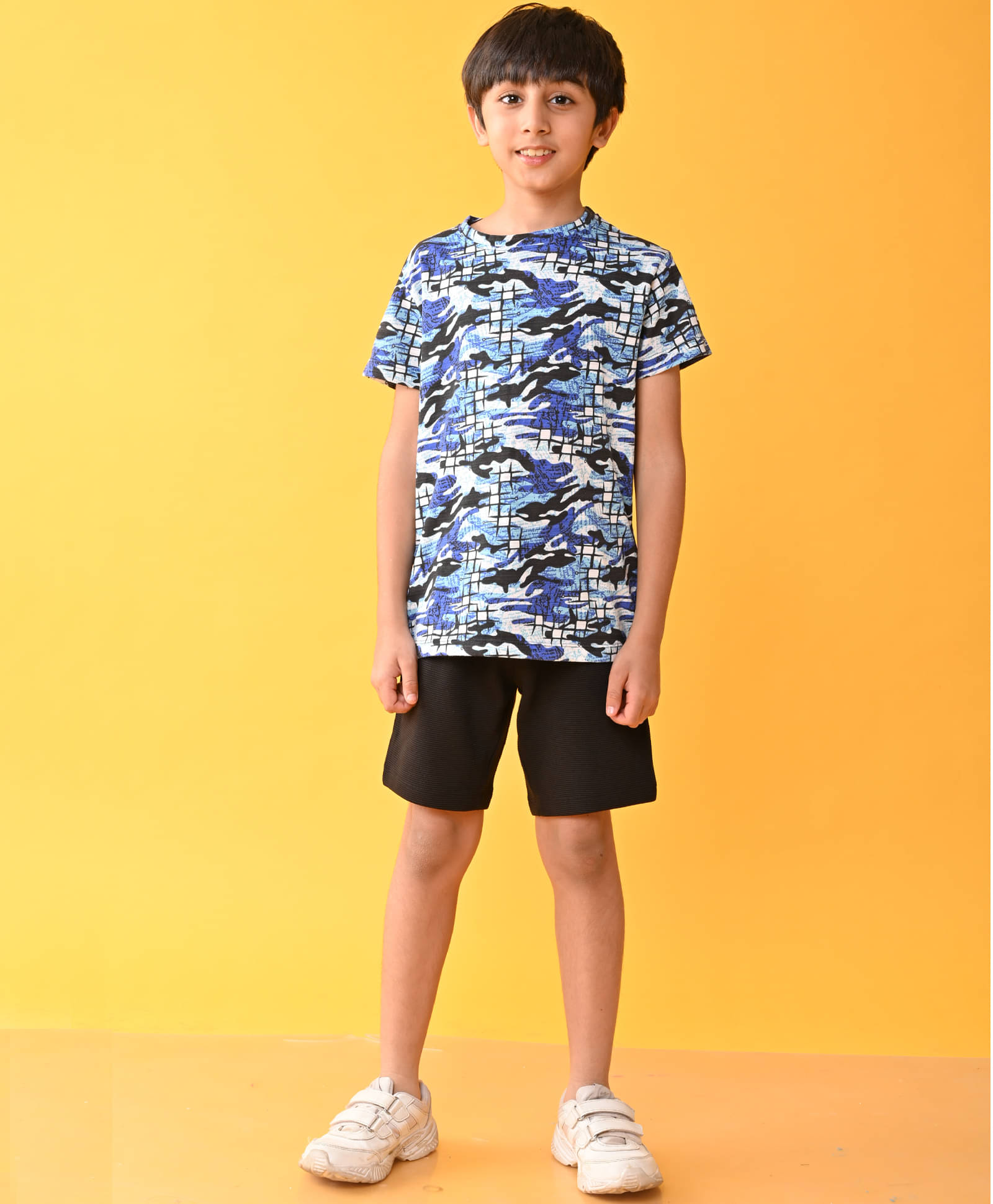     			ANTHRILO Pack of 1 Boys 100% Cotton Nightsuit Set ( Grey )