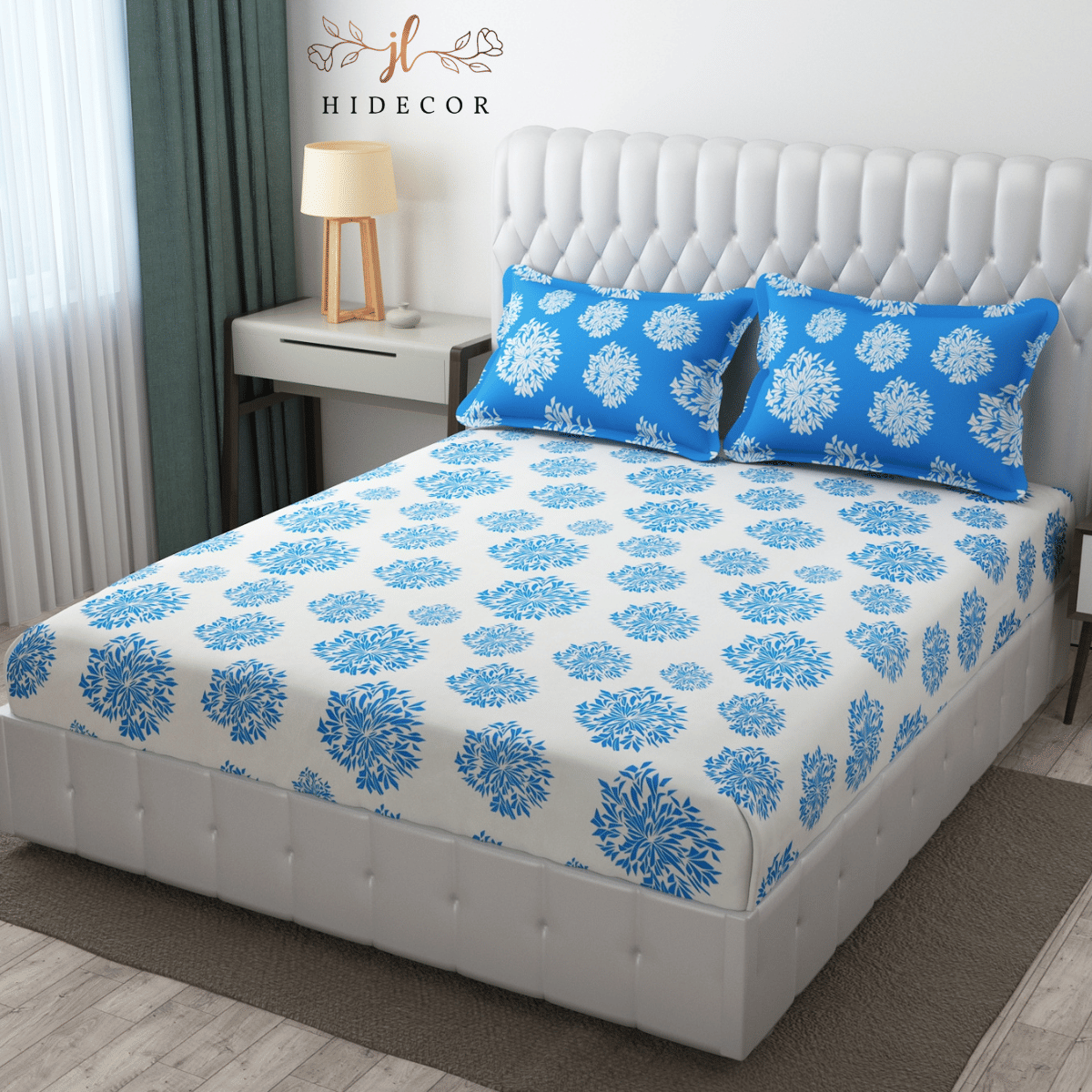 HIDECOR Microfiber 1 Double King Bedsheet with 2 Pillow Covers ( Sky Blue ) HIDECOR Microfiber 1 Double King Bedsheet with 2 Pillow Covers ( Sky Blue )