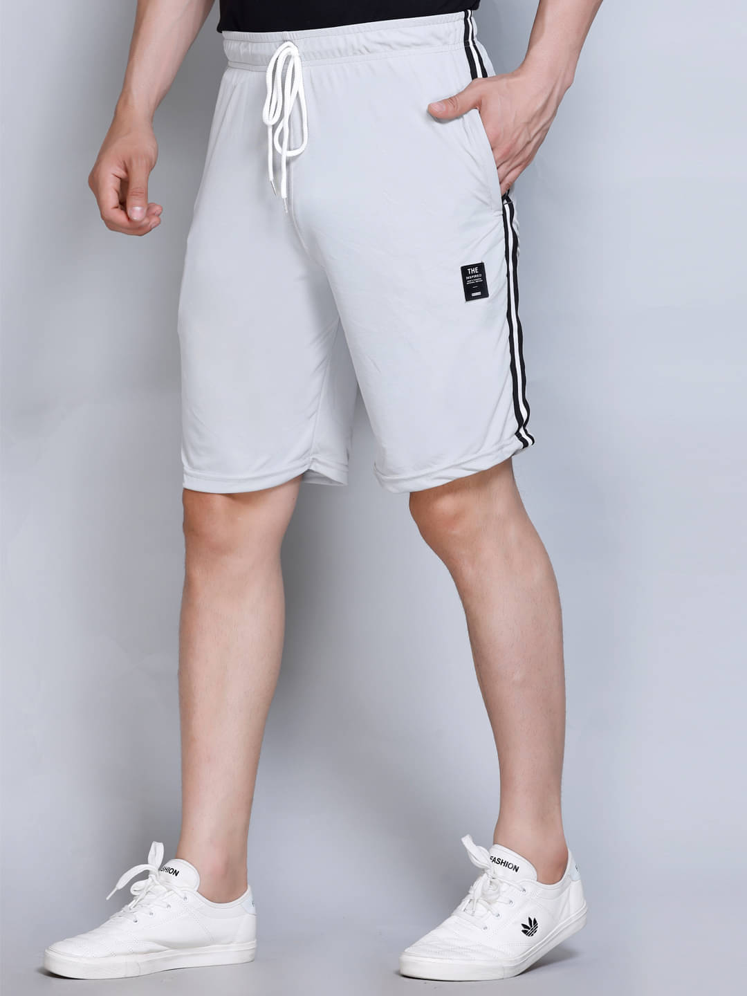     			HVBK Grey Polyester Men's Shorts ( Pack of 1 )