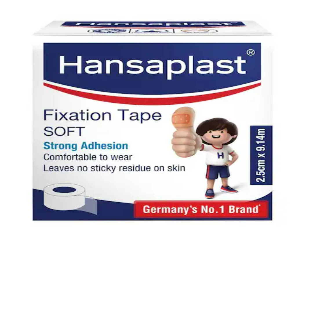     			Hansaplast Fixation Tape Soft, Adhesive tape for medical uses | Soft Paper, [2.5 cm x 9.14 cm]