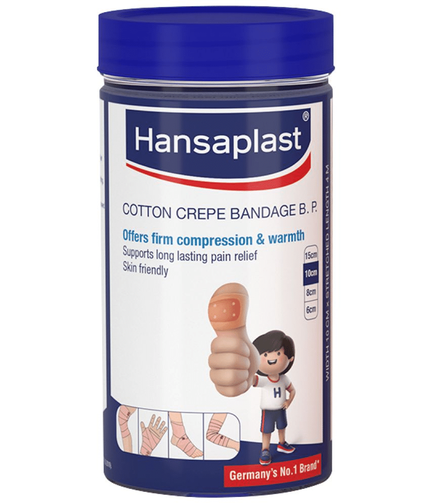     			Hansaplast Soft Cotton Pain Relief Crepe Bandage Pack of 1 (10CMx 4MTR)