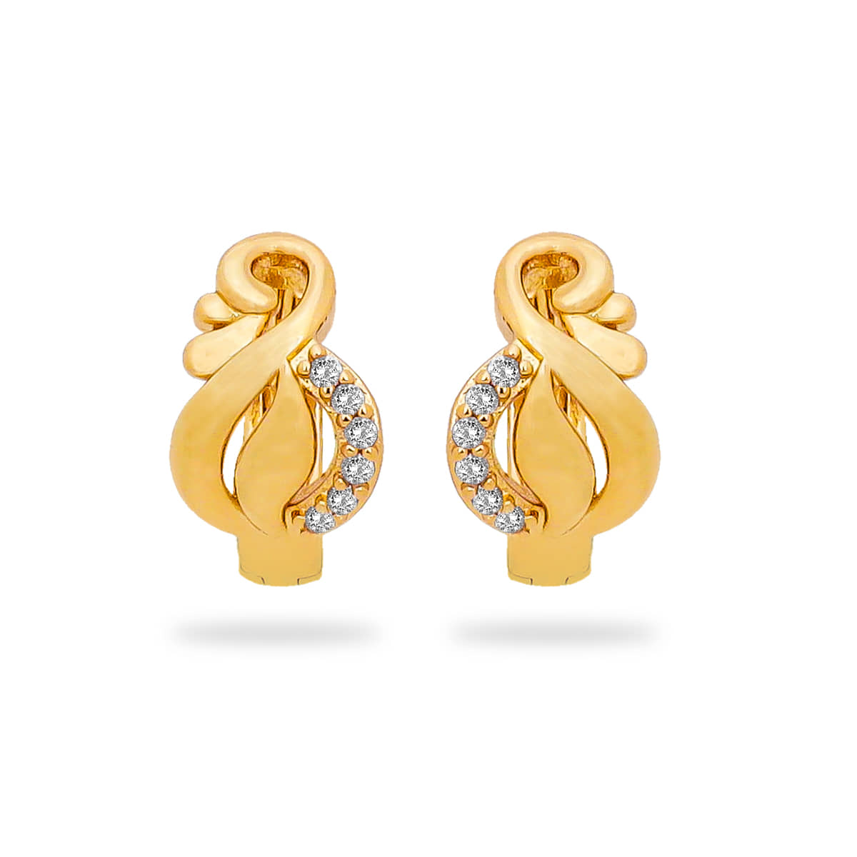 LUV FASHION Golden Huggies Earrings ( Pack of 1 ) - Earrings | Buy online on ZillyBuy