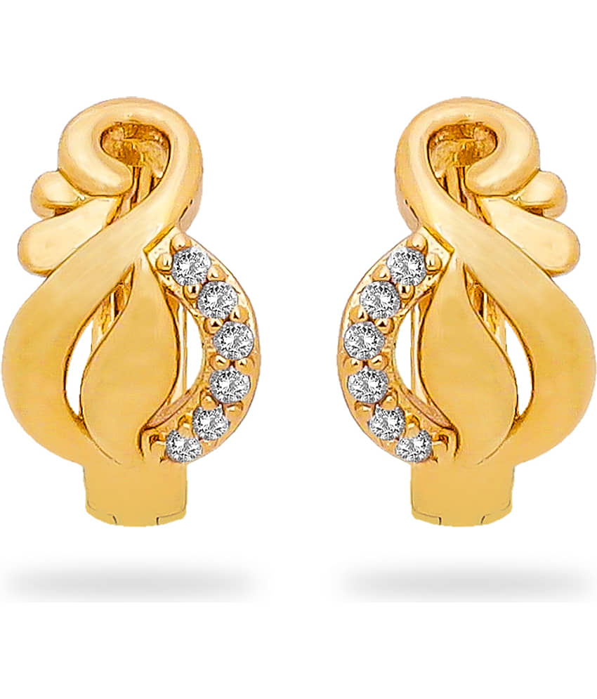 LUV FASHION Golden Huggies Earrings ( Pack of 1 ) - Earrings | Buy online on ZillyBuy