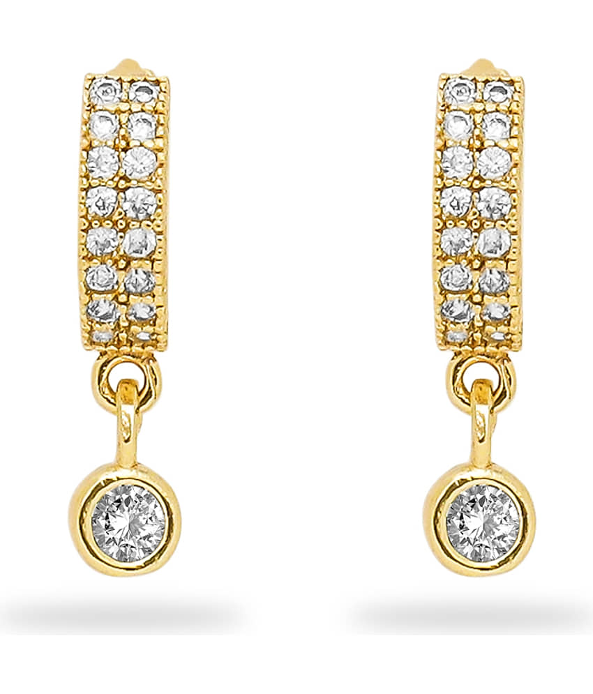 LUV FASHION Golden Huggies Earrings ( Pack of 1 ) - Earrings | Buy online on ZillyBuy