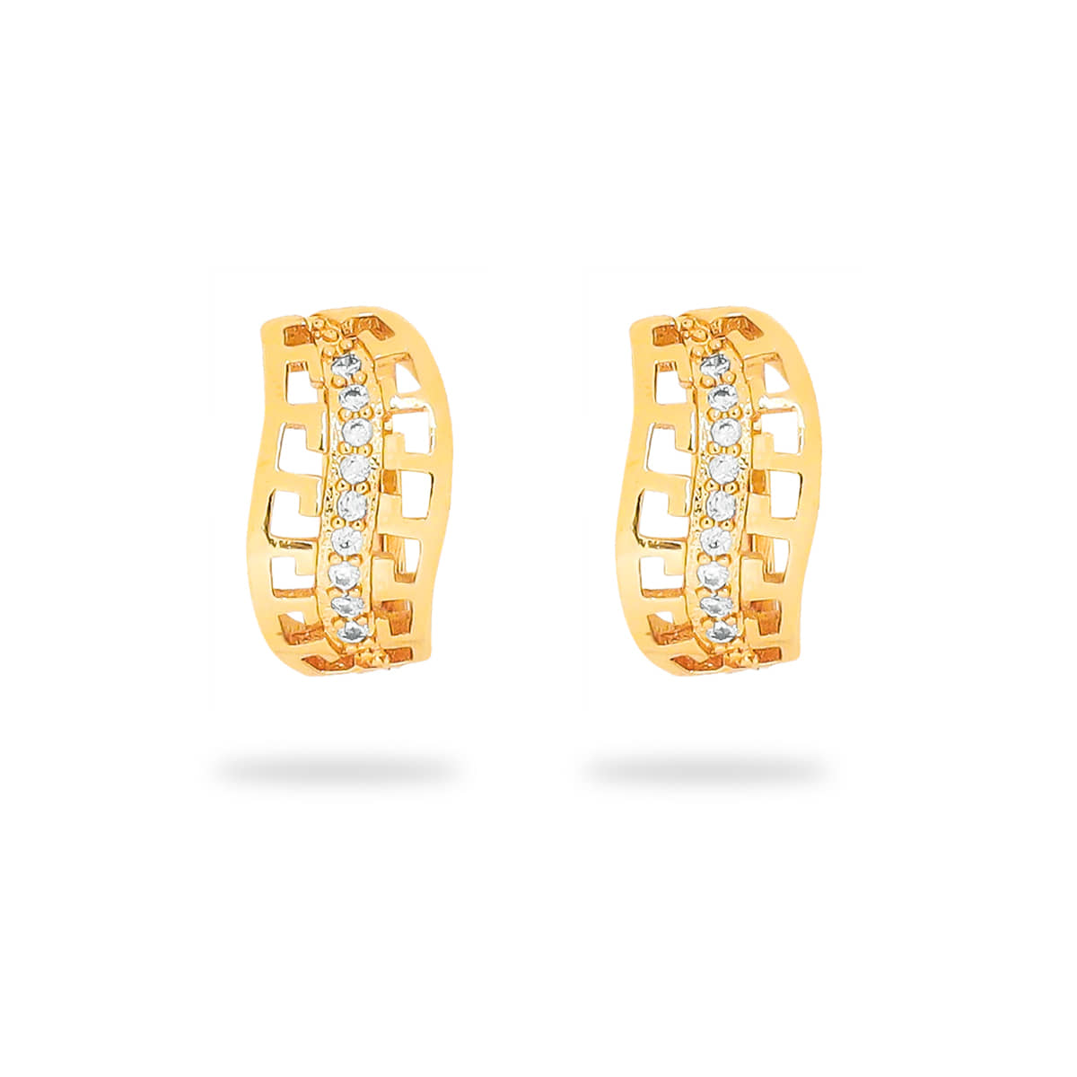 LUV FASHION Golden Huggies Earrings ( Pack of 1 ) - Earrings | Buy online on ZillyBuy