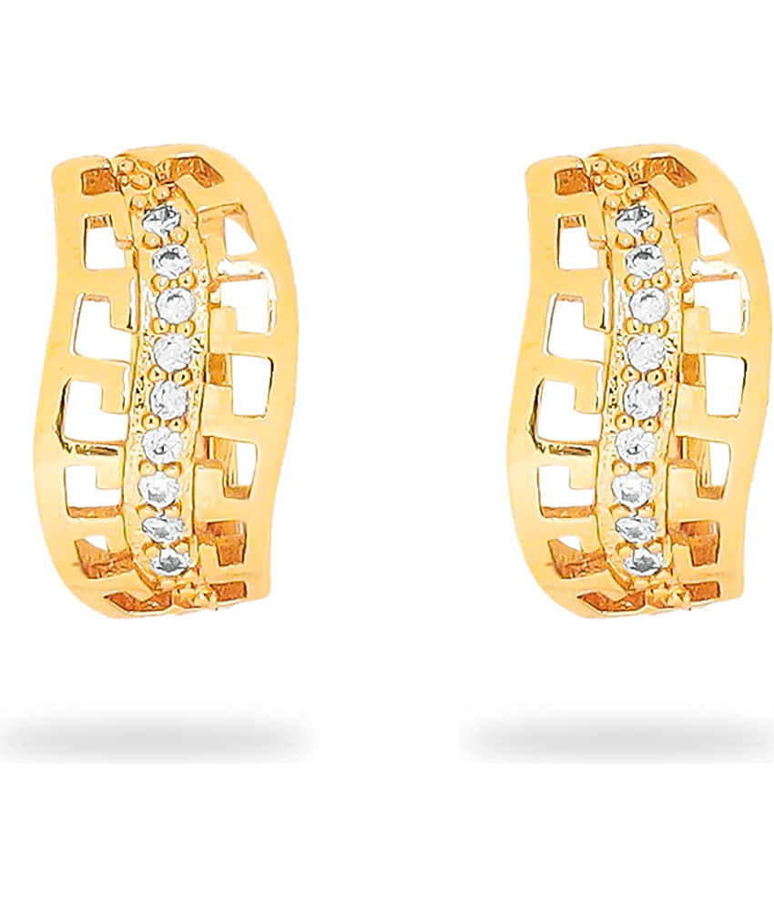 LUV FASHION Golden Huggies Earrings ( Pack of 1 ) - Earrings | Buy online on ZillyBuy