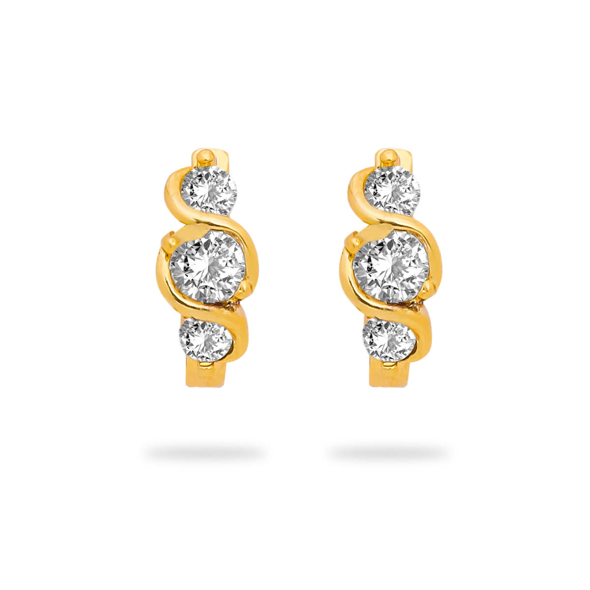 LUV FASHION Golden Huggies Earrings ( Pack of 1 ) - Earrings | Buy online on ZillyBuy