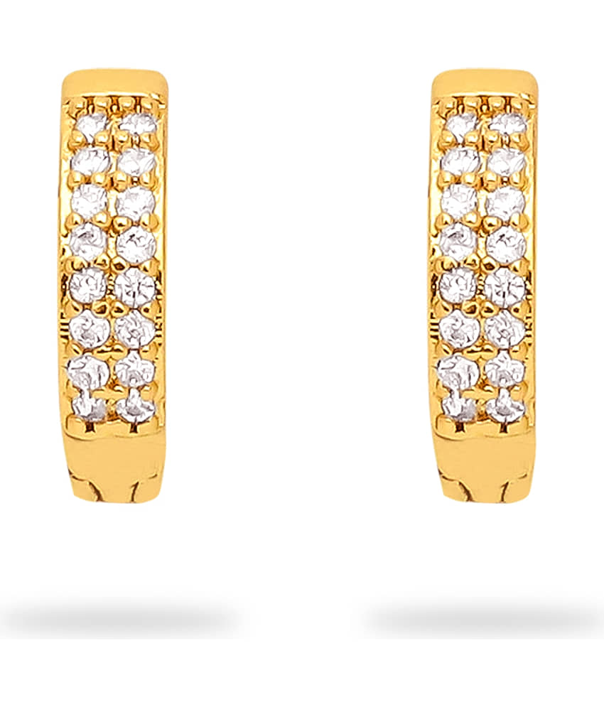 LUV FASHION Golden Huggies Earrings ( Pack of 1 ) - Earrings | Buy online on ZillyBuy