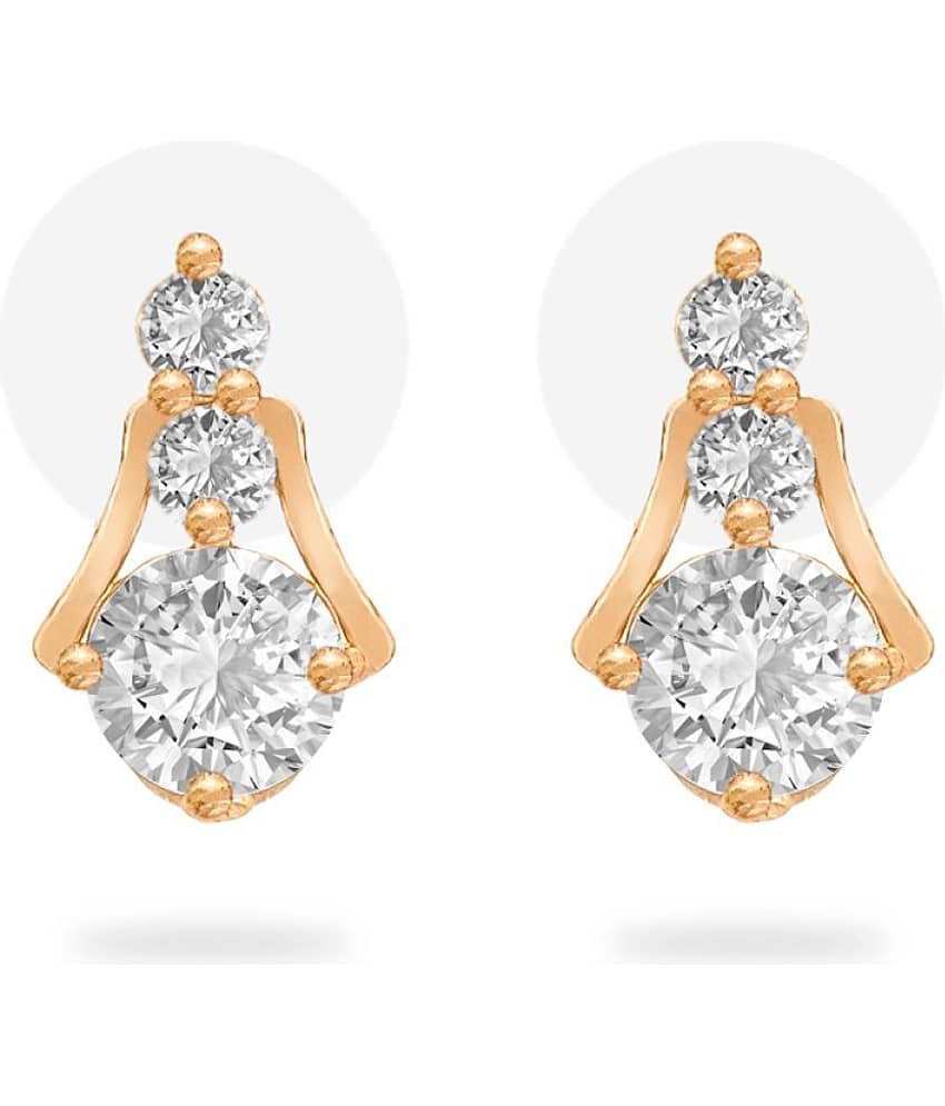 LUV FASHION Golden Stud Earrings ( Pack of 1 ) - Earrings | Buy online on ZillyBuy