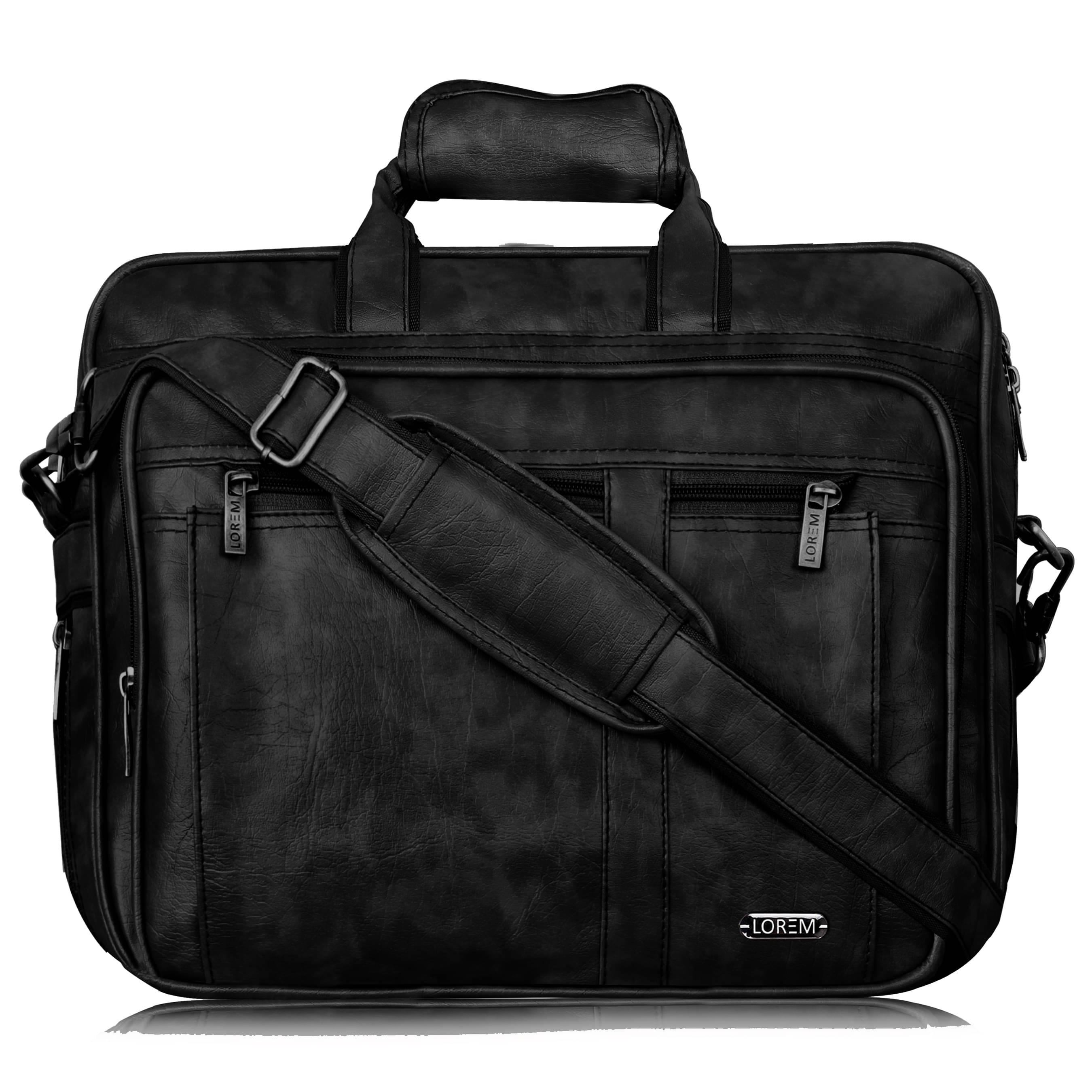     			Lorem Black Solid Messenger Bag