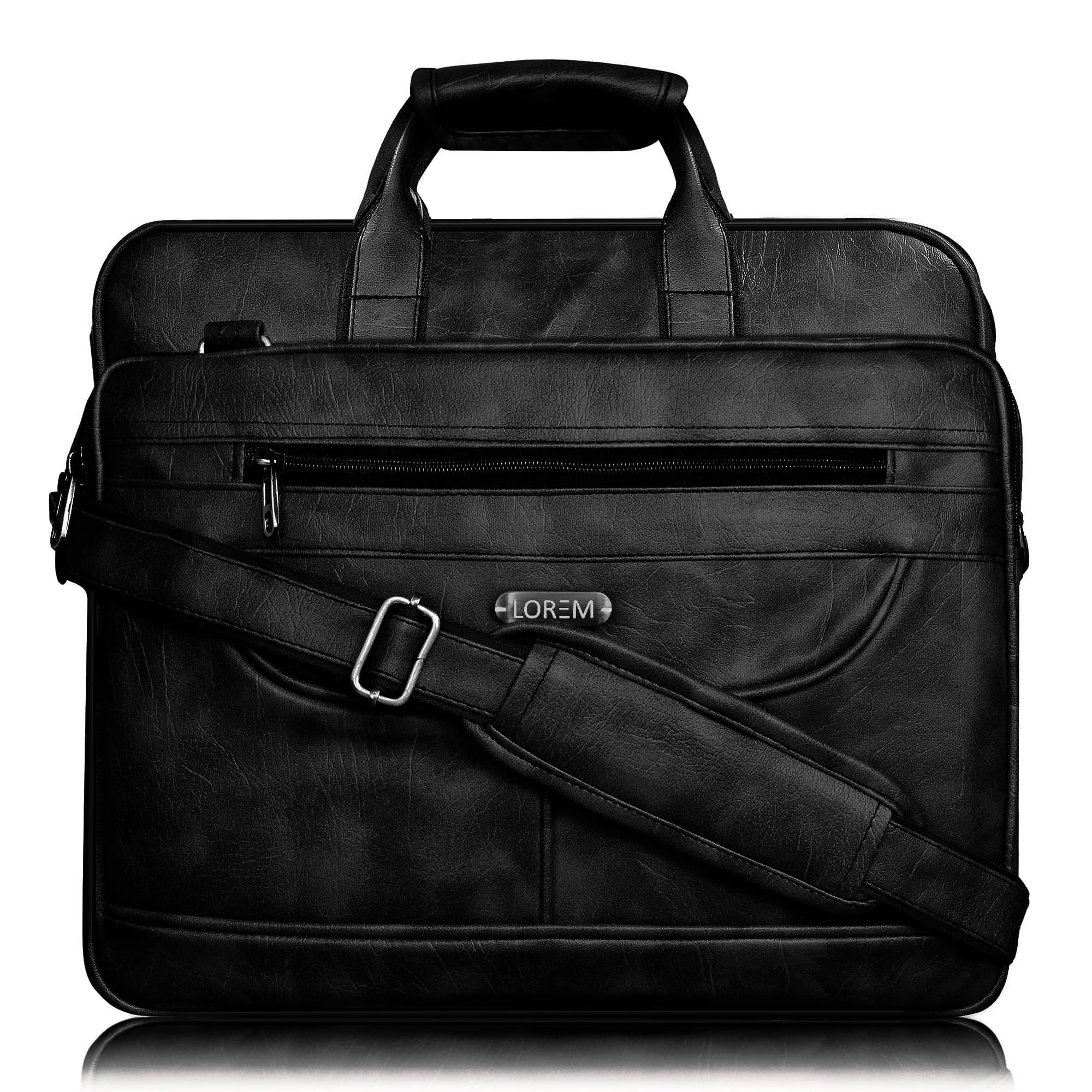     			Lorem Black Solid Messenger Bag