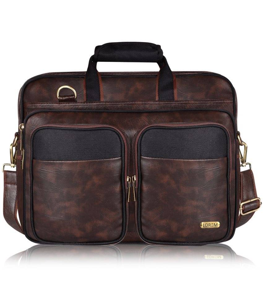     			Lorem Brown Colorblocked Messenger Bag
