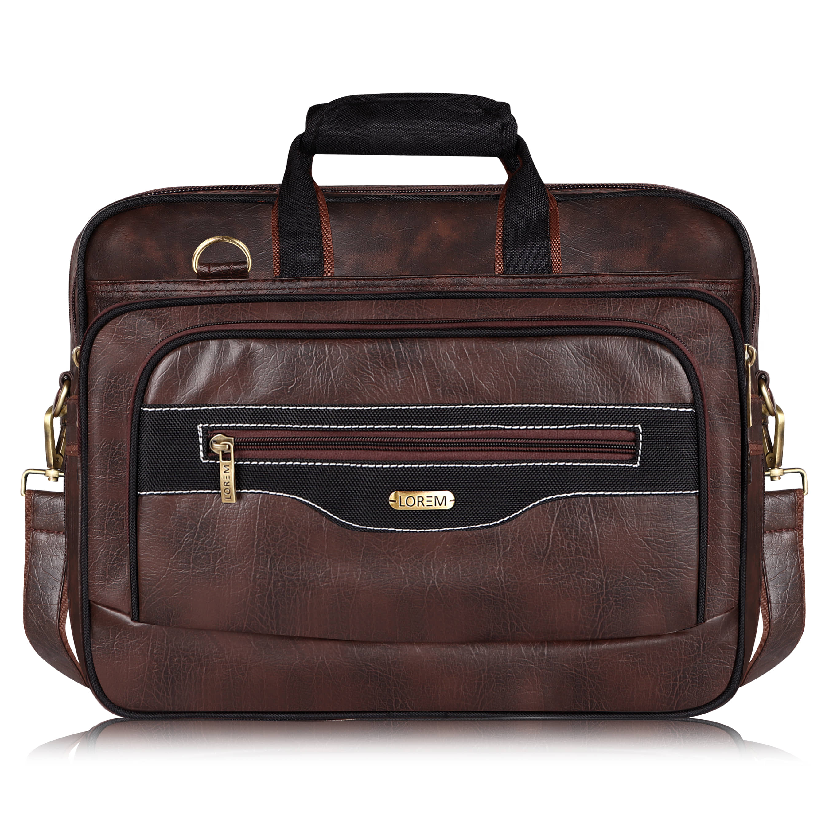 Lorem Brown Colorblocked Messenger Bag - Handbags | Buy online on ZillyBuy