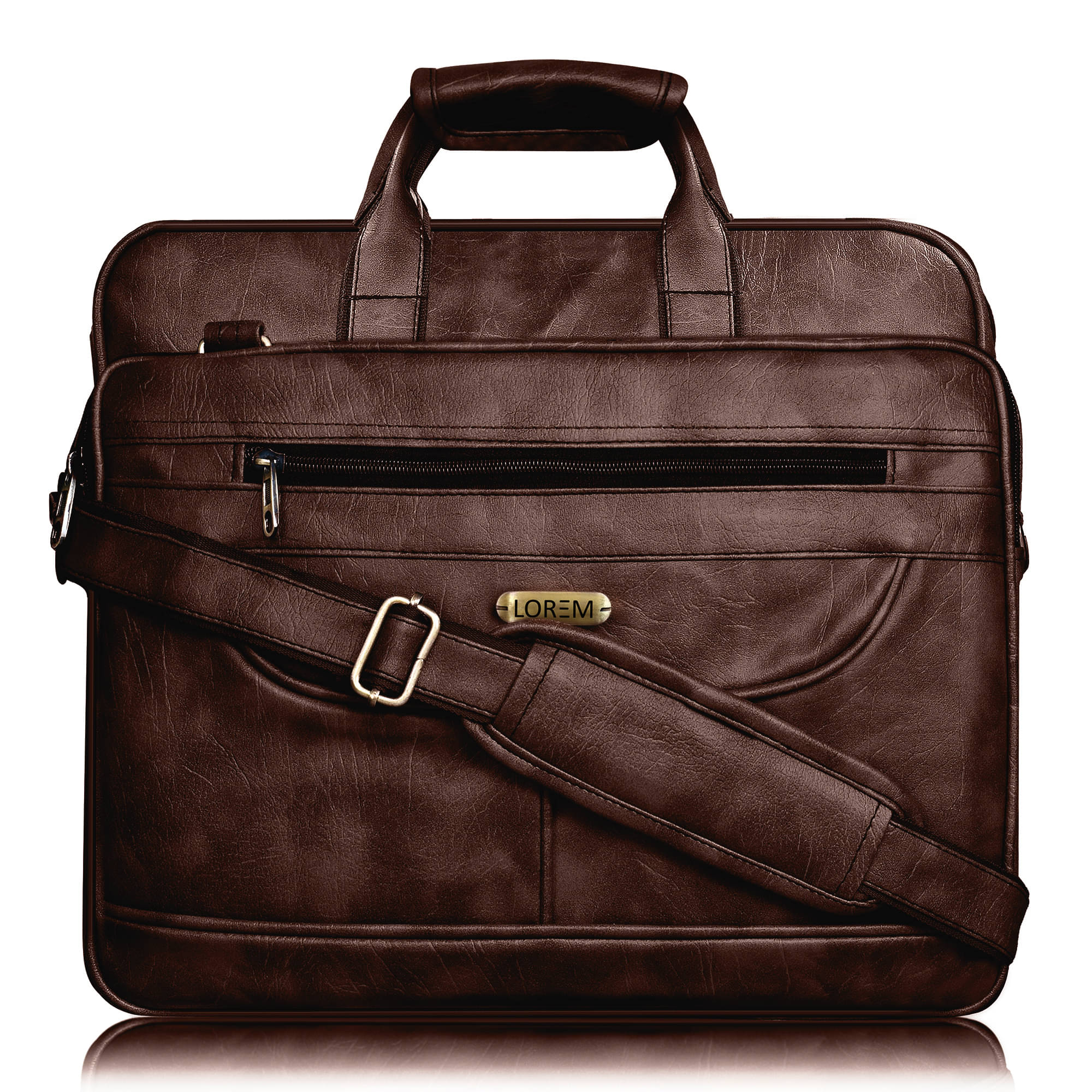     			Lorem Brown Solid Messenger Bag