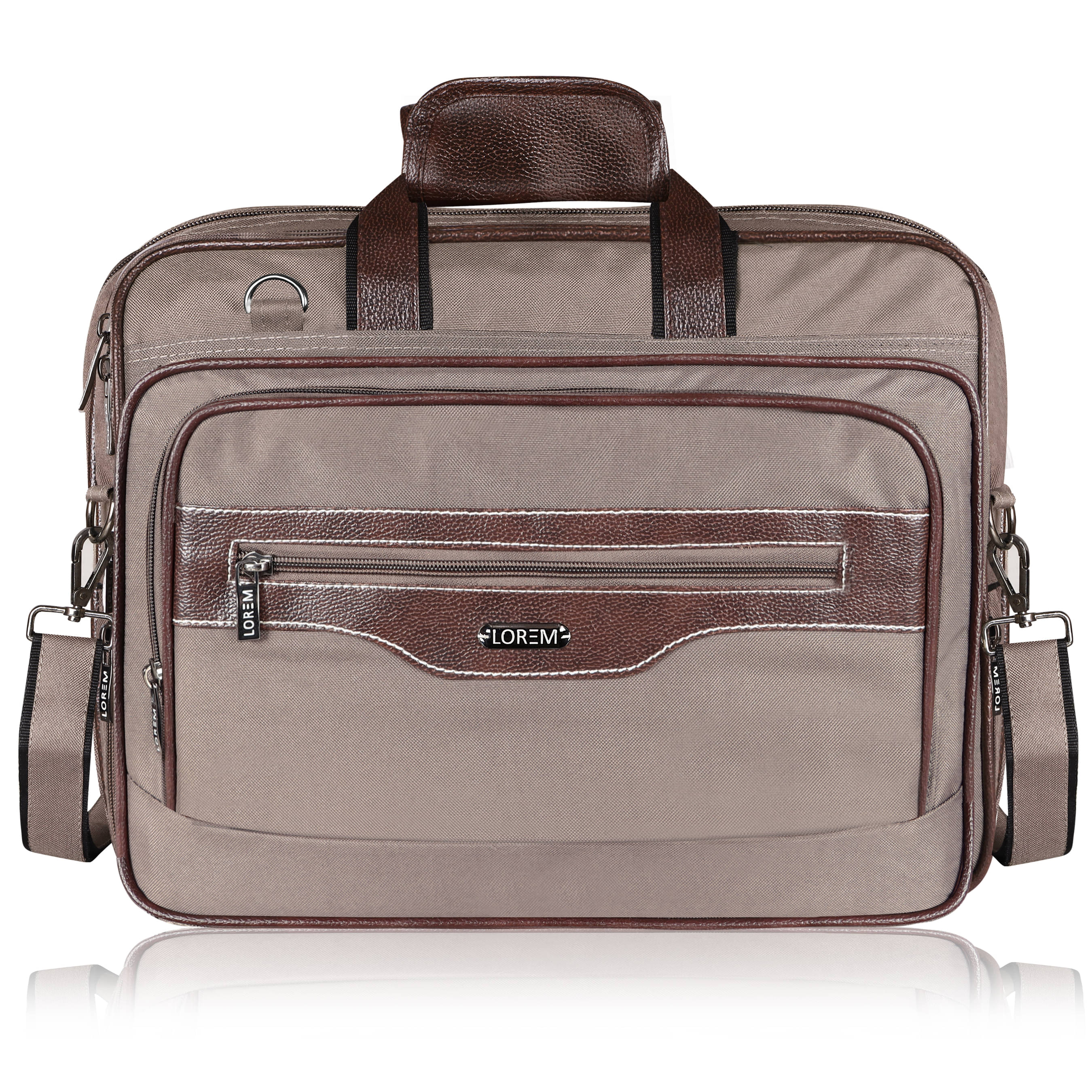     			Lorem Dark Grey Colorblocked Messenger Bag