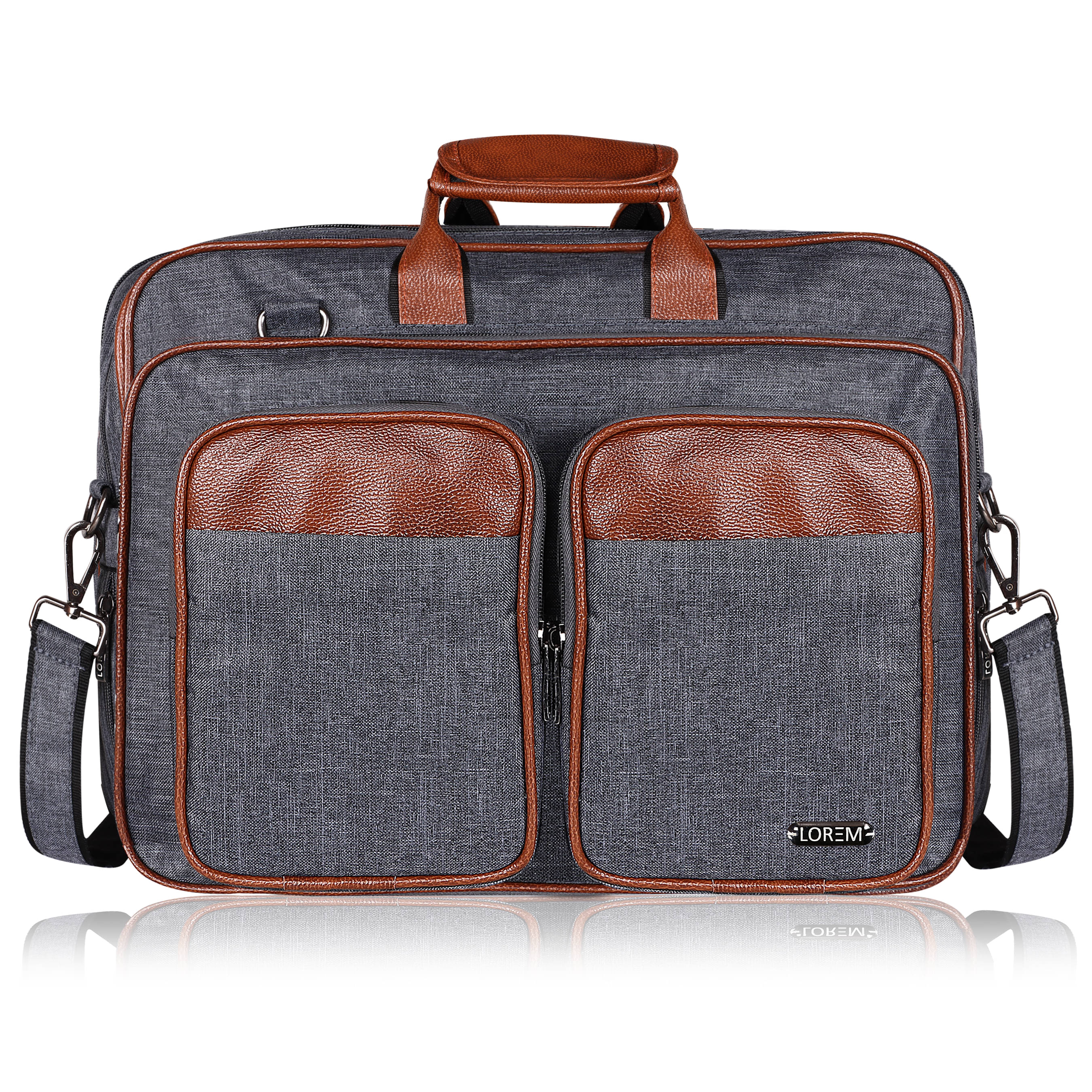     			Lorem Grey Colorblocked Messenger Bag