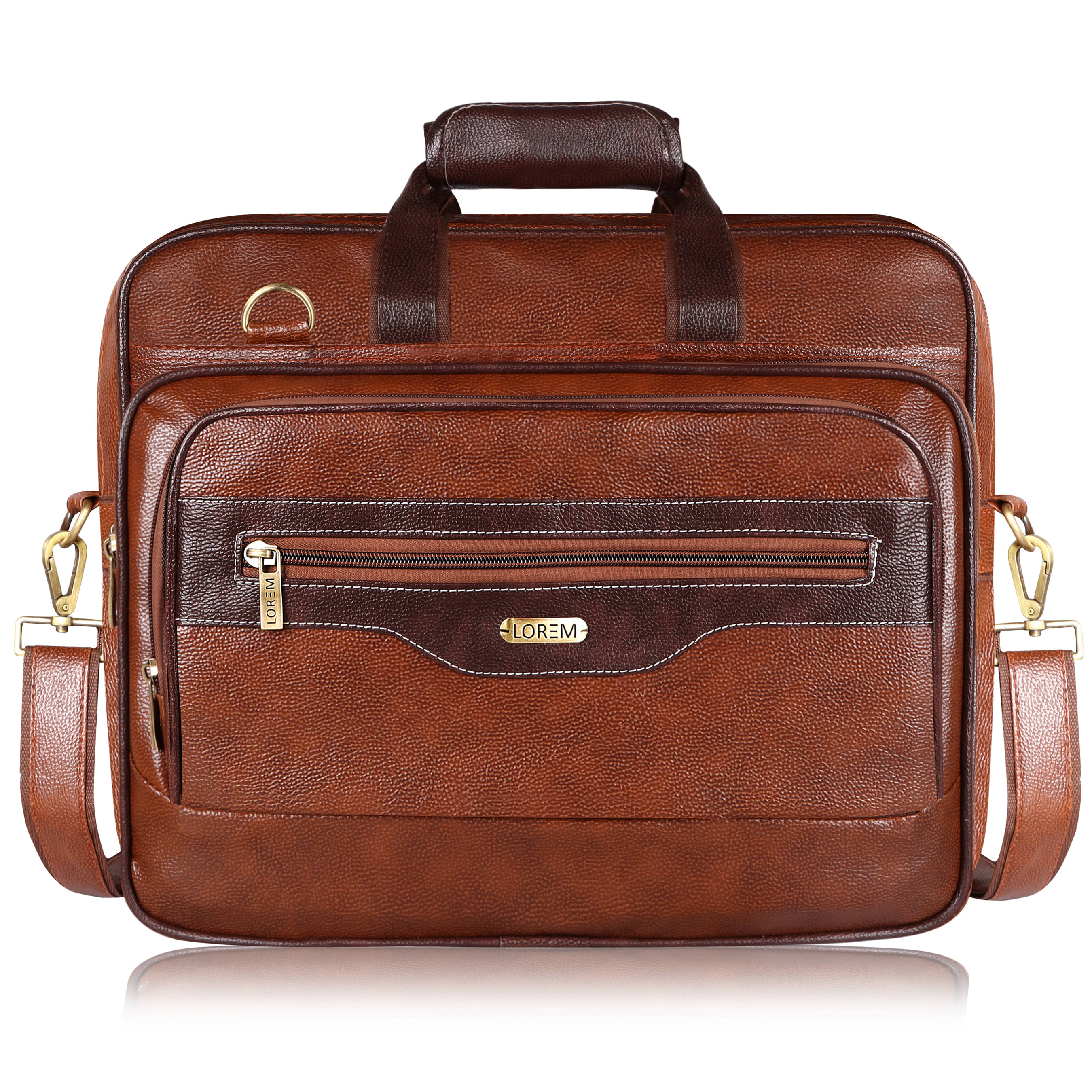     			Lorem Orange Colorblocked Messenger Bag